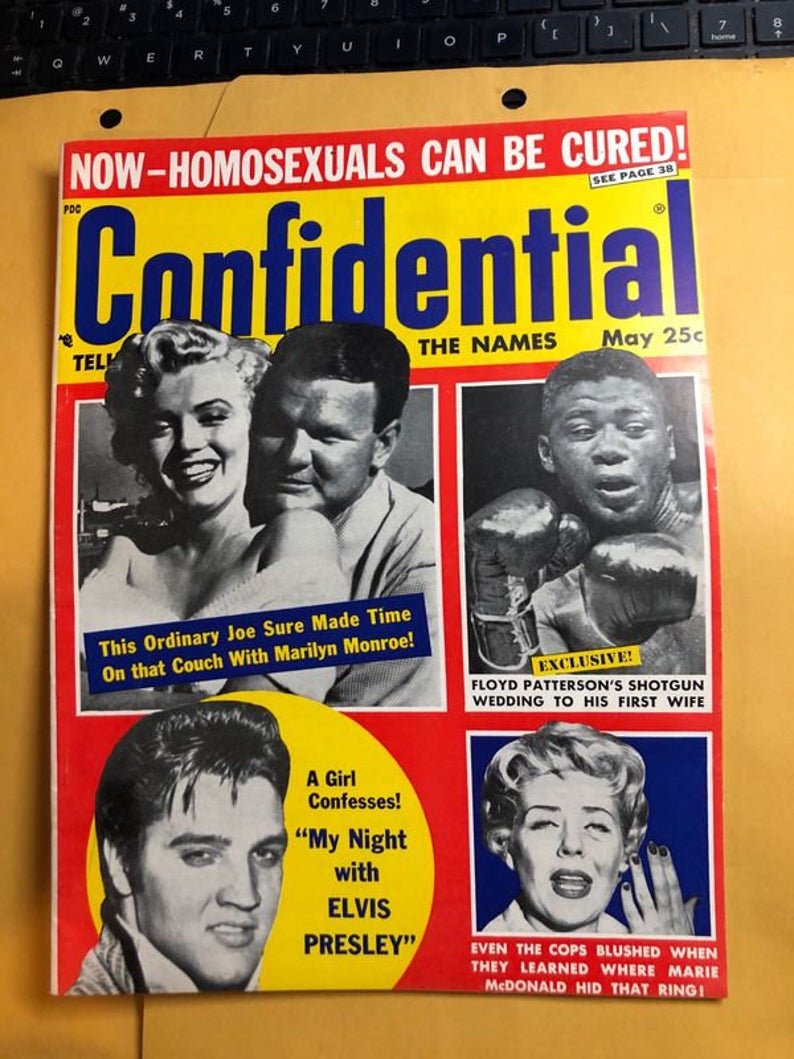 Confidential May 1957 Marilyn Monroe, Elvis, Patterson. (1 of 7)