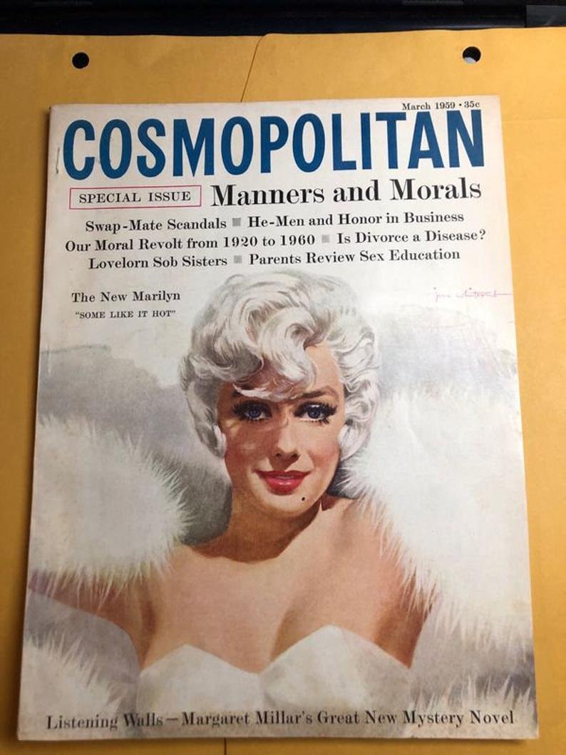 Cosmopolitan Special Issue March 1959 Edition Magazine: Cosmopolitan Special Issue March 1959 Edition Magazine Marilyn Monroe Cover In Good Condition. Back Cover has a Crease. No Reserve Bid & No Buyers Premium. In House Shipping Priority Mail Standard Fla