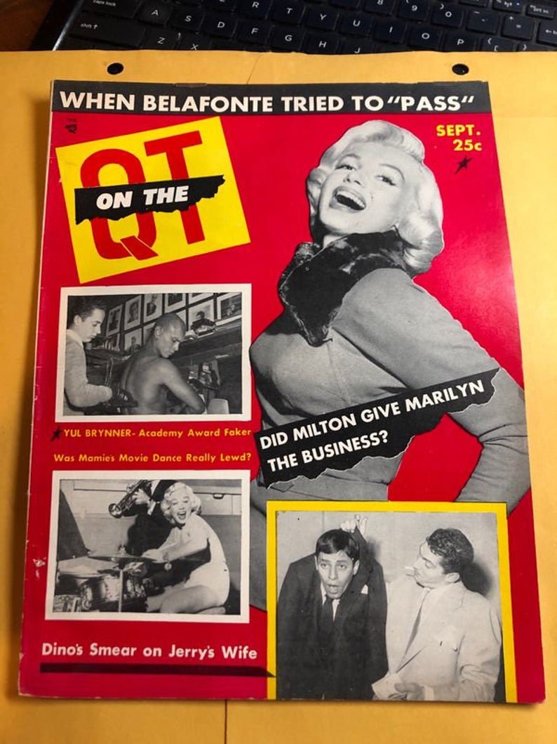 On The QT September 1957 Edition Marilyn Monroe Cover: On The QT September 1957 Edition Marilyn Monroe Cover In Vg Condition. No Reserve Bid & No Buyers Premium. In House Shipping Priority Mail Standard Flat Rate.