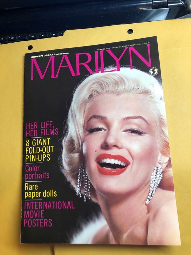Screen Greats Presents MARILYN Poster / Color Portraits: Screen Greats Presents MARILYN Poster / Color Portraits / Paper Doll Magazine All Intact as Pictured. No Reserve Bid & No Buyers Premium. In House Shipping Priority Mail Standard Flat Rate.