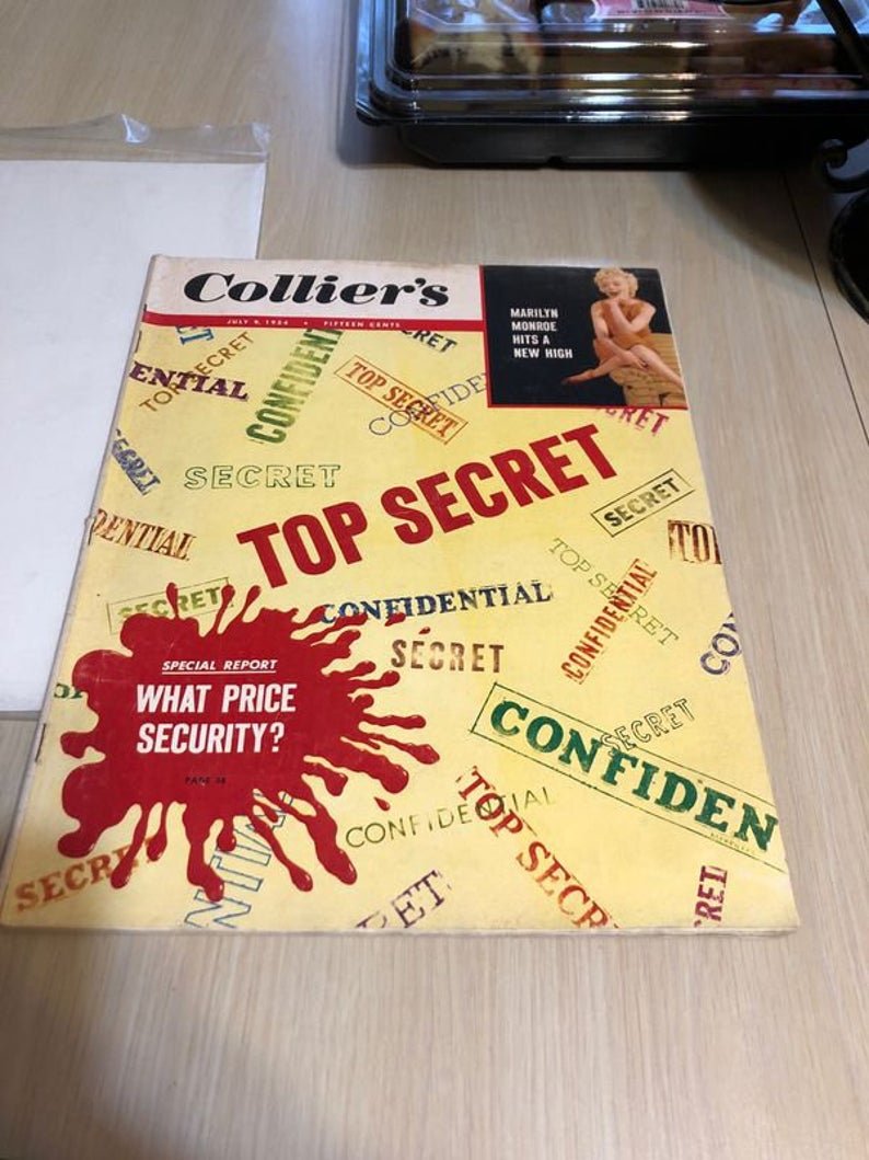 Colliers July 9, 1954 Edition Magazine in Acceptable: Colliers July 9, 1954 Edition Magazine in Acceptable Condition Marilyn Monroe Story...No Reserve Bid & No Buyers Premium. In House Shipping Priority Mail Standard Flat Rate.