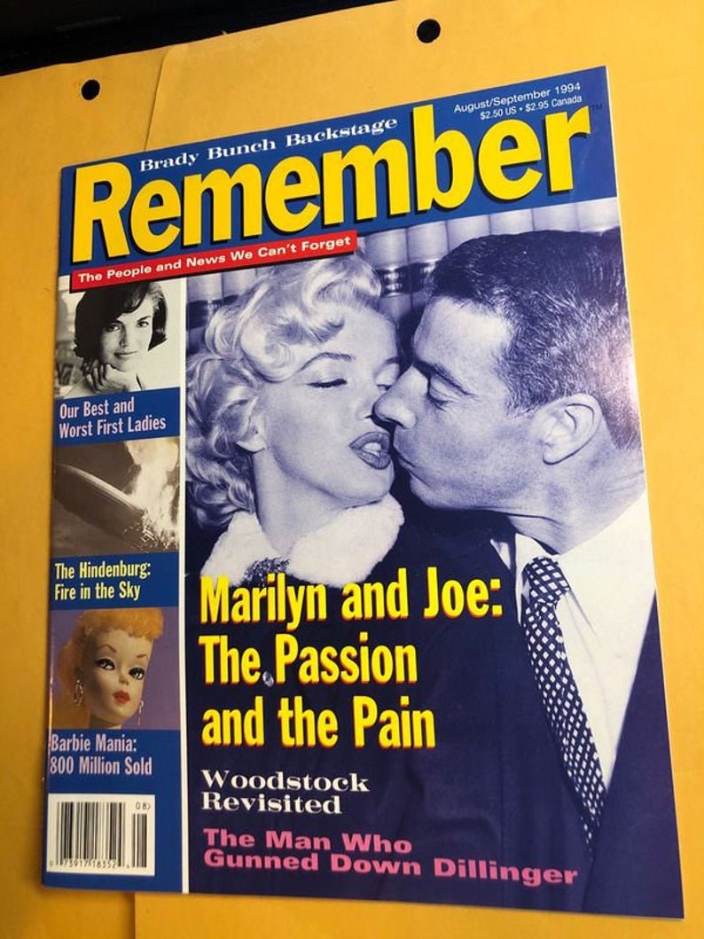 Remember August/September 1994 Edition Magazine Marilyn: Remember August/September 1994 Edition Magazine Marilyn Monroe Cover In Near Mint Condition. No Reserve Bid & No Buyers Premium. In House Shipping Priority Mail Standard Flat Rate.