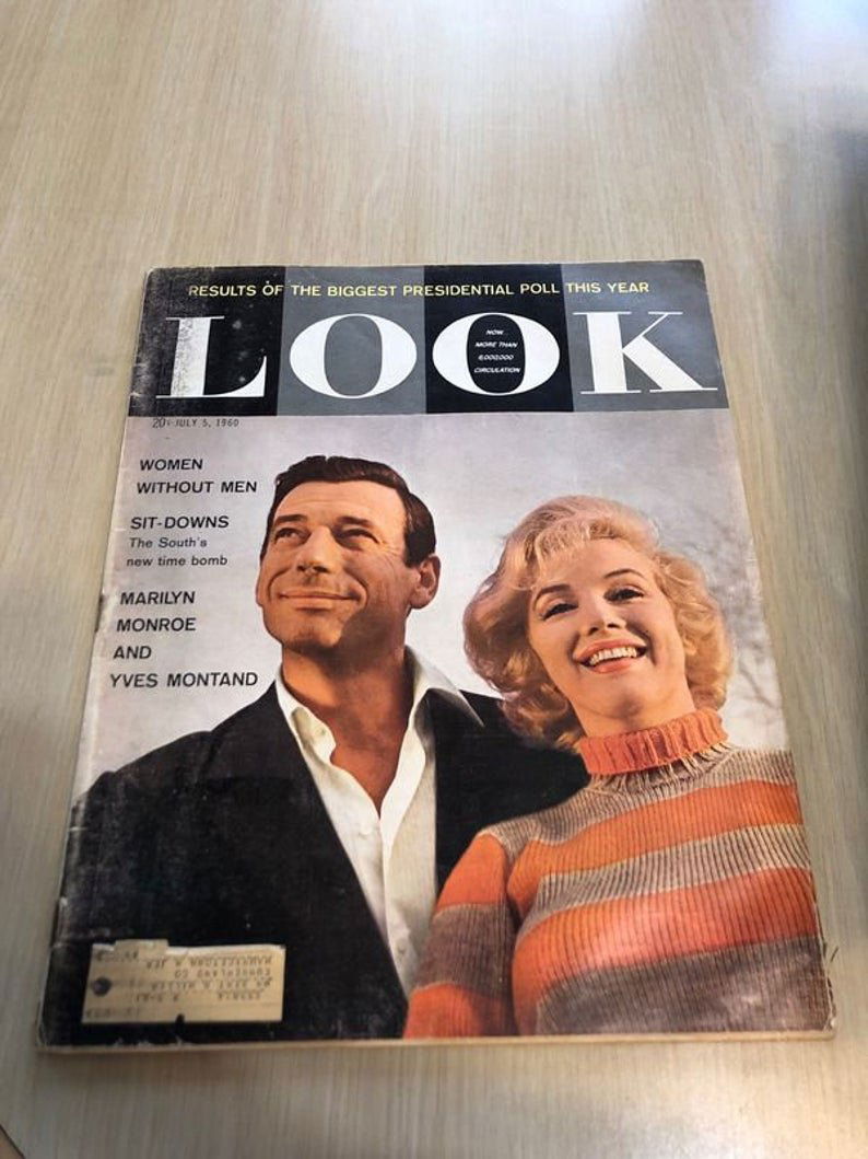Look July 5, 1960 Edition Magazine Marilyn Monroe Cover: Look July 5, 1960 Edition Magazine Marilyn Monroe Cover In Acceptable to Good Condition. No Reserve Bid & No Buyers Premium. In House Shipping Priority Mail Standard Flat Rate.