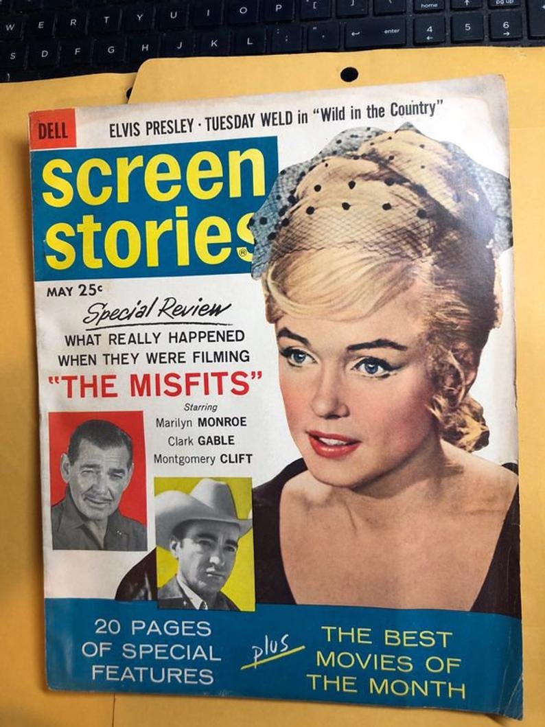 Screen Stories May 1961 Edition Magazine Marilyn Monroe: Screen Stories May 1961 Edition Magazine Marilyn In Acceptable Condition with some Issues. Some staining on the front cover & minor folds. No Reserve Bid & No Buyers Premium. In House Shipping Priorit