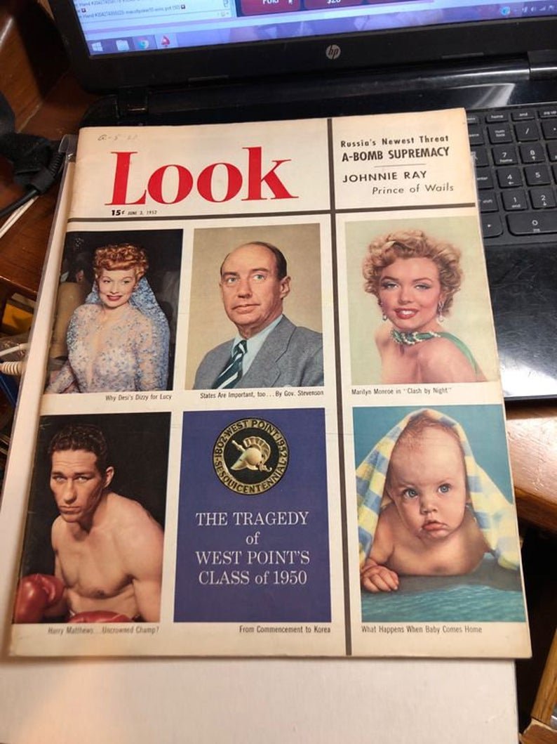 Look June 3, 1952 Edition Magazine in Good Condition: Look June 3, 1952 Edition Magazine in Good Condition Marilyn Monroe & Lucy on Cover. No Reserve Bid & No Buyers Premium. In House Shipping Priority Mail Standard Flat Rate.