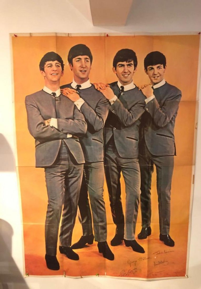 Early Original 1960’s Beatles 39”x 54” Life-Size Poster (1 of 9)