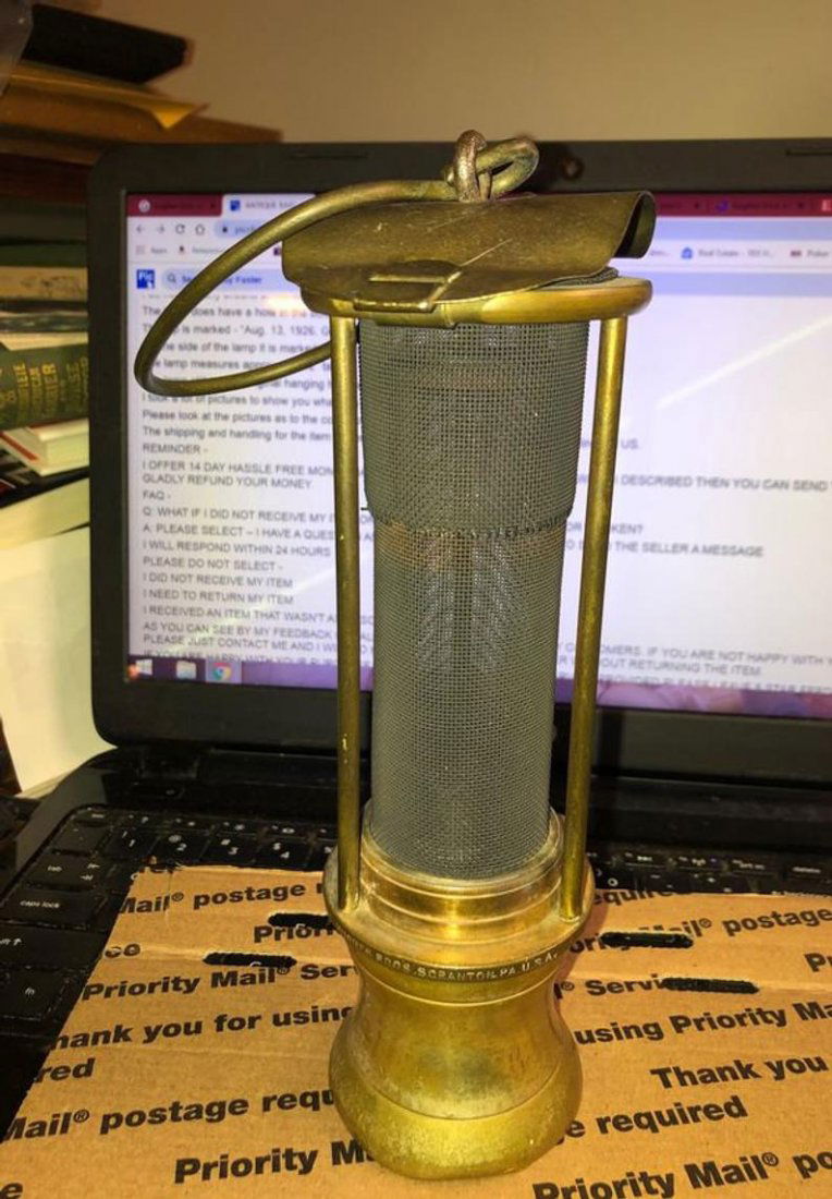 Very Rare Hughes Bros Scranton, Pa Brass Miners Safety (1 of 10)