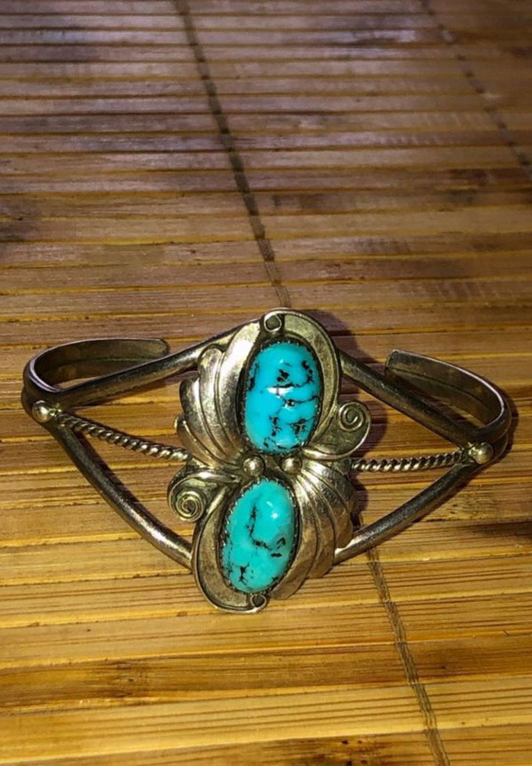 Vintage Navajo E. Largo Sterling Silver Handmade Bangle (1 of 6)