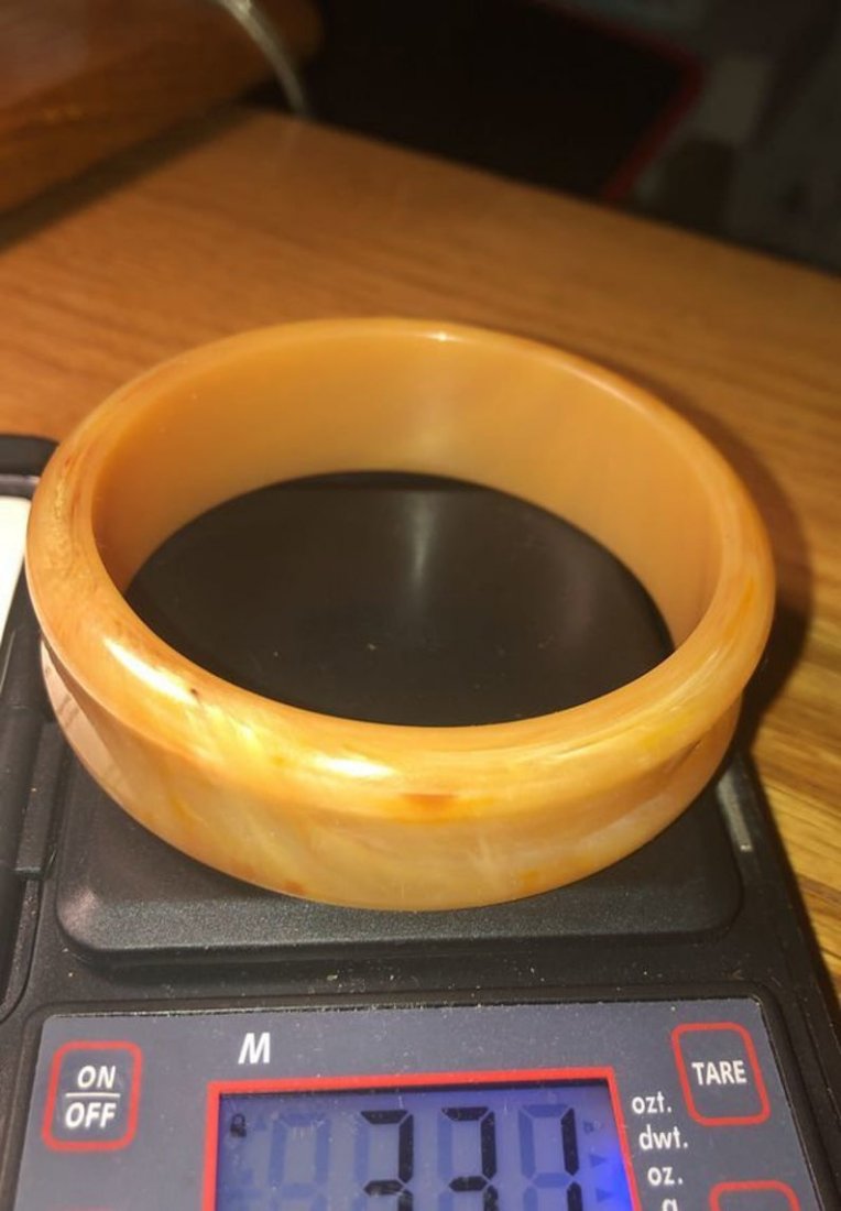 Vtg Baltic Amber 7/8”-W Standard Size Bangle Bracelet (1 of 3)