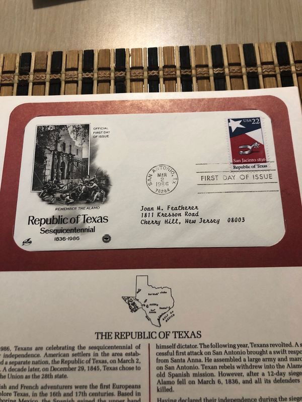 Lot of 10 First Day Covers On a Story Card Stock #21 (1 of 10)