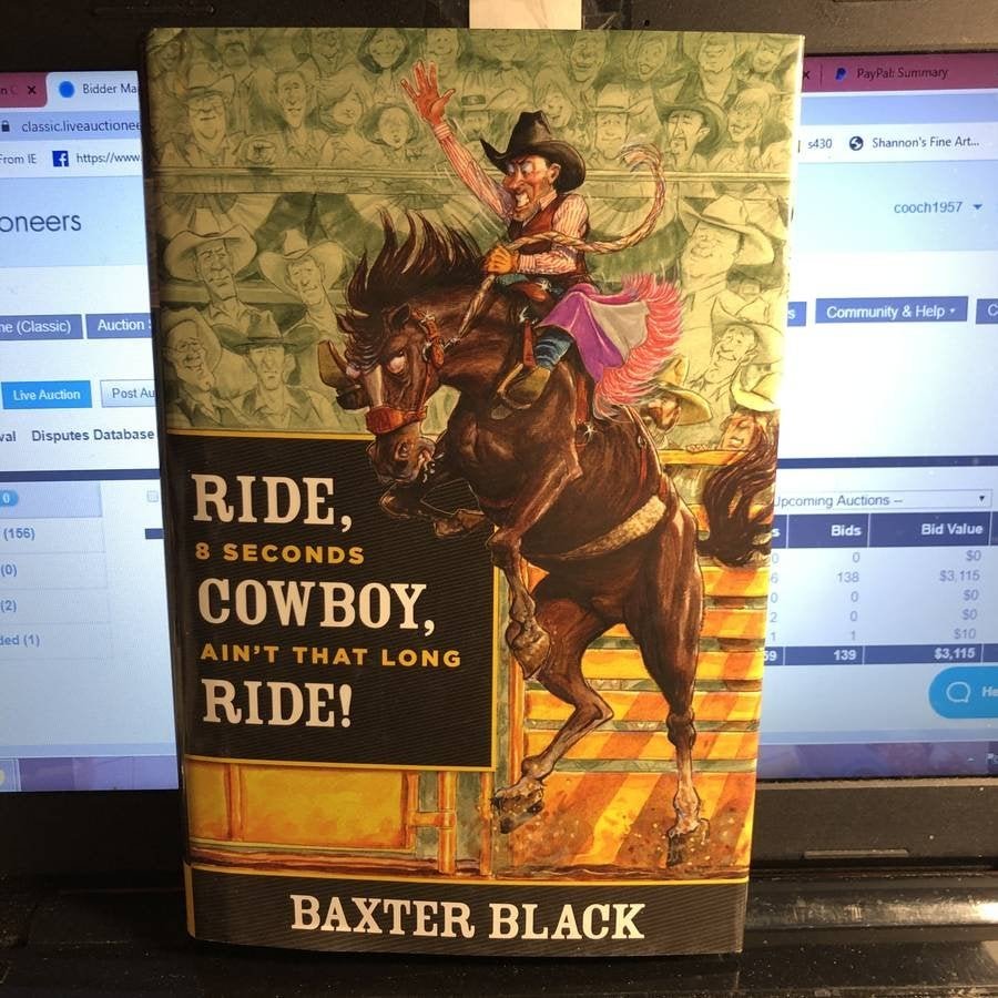 Ride Cowboy Ride Hardcover by Baxter Black in VG Cond.: Ride Cowboy Ride Hardcover by Baxter Black in VG Condition Preowned. Shipping $5.00 Multiple Lots Won, the Shipping Fees will Combined or Adjusted.