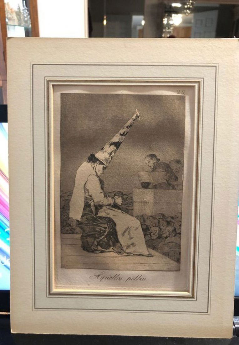 Francisco De Goya Aquellos Polvos Original Etching 1868 (1 of 9)