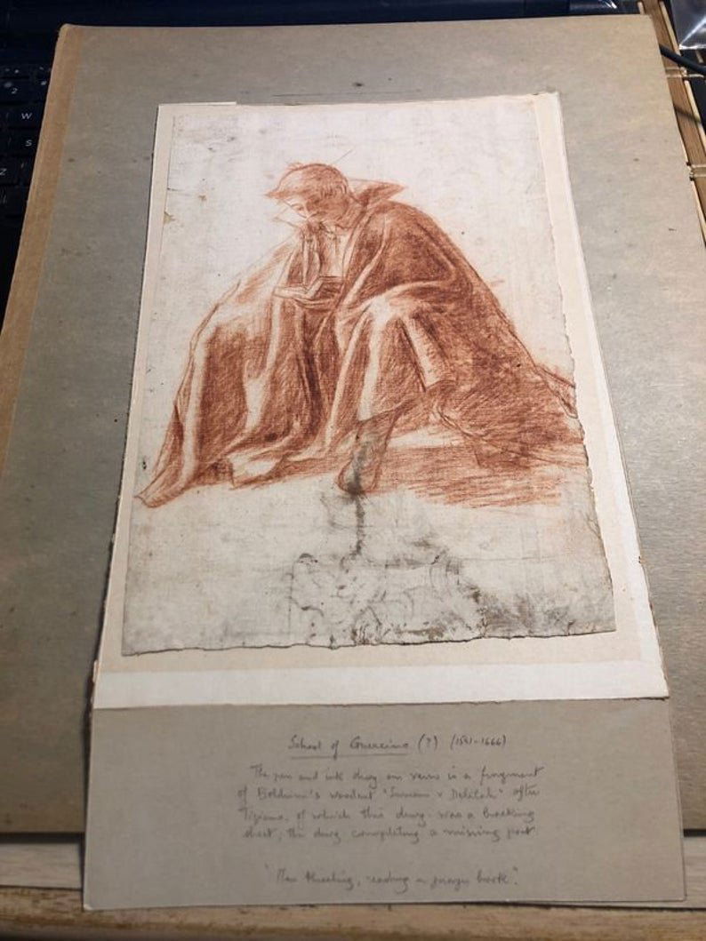 Old Master School of Guercino 1591-1666 Red Chalk Draw. (1 of 8)