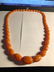 Baltic Amber Egg Yolk Color 28" Graduated Bead Necklace