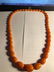 Baltic Amber Egg Yolk Color 28" Graduated Bead Necklace - 3