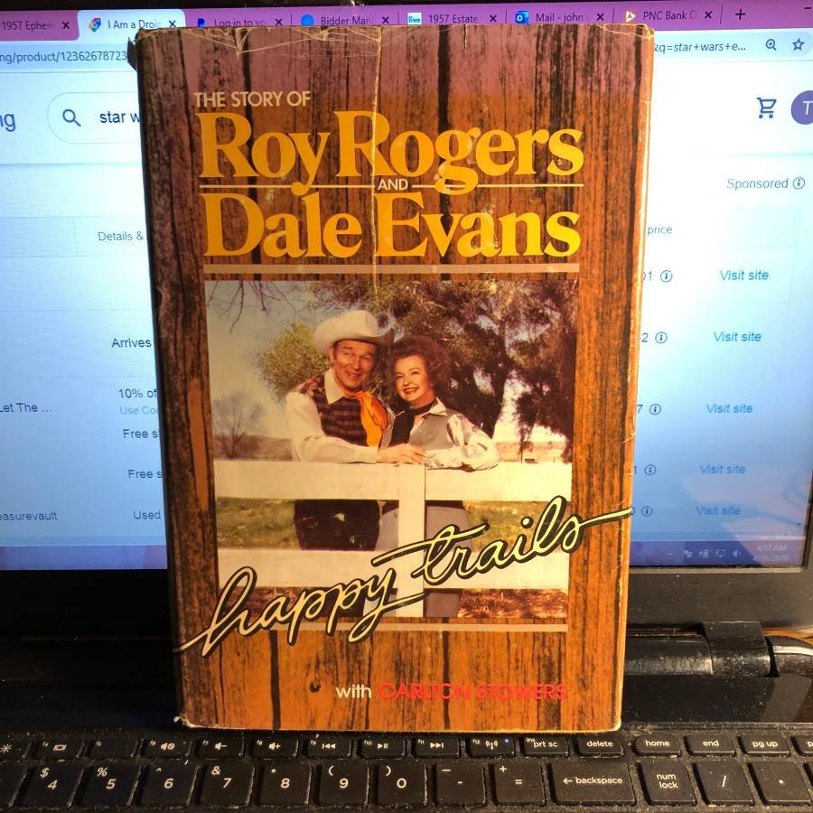 HAPPY TRAILS: STORY OF ROY ROGERS AND DALE EVANS By Car: HAPPY TRAILS: STORY OF ROY ROGERS AND DALE EVANS By Carlton Stowers Hardcover in Fair-Good Condition. Shipping $5.00