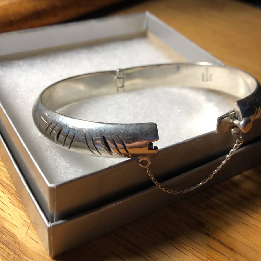 Estate Sterling Silver Bangle Bracelet 27.7 Grams TW... (1 of 4)