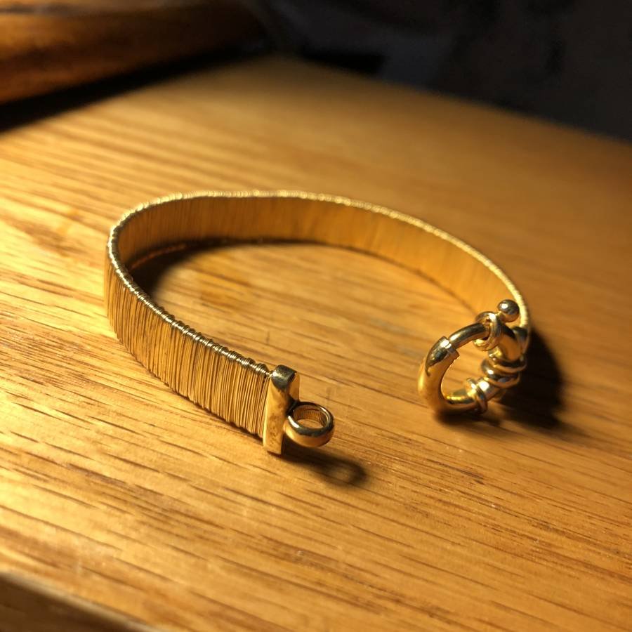 Estate Goldtone Sterling Silver 7-1/4" Bracelet 22.6 Gr (1 of 4)