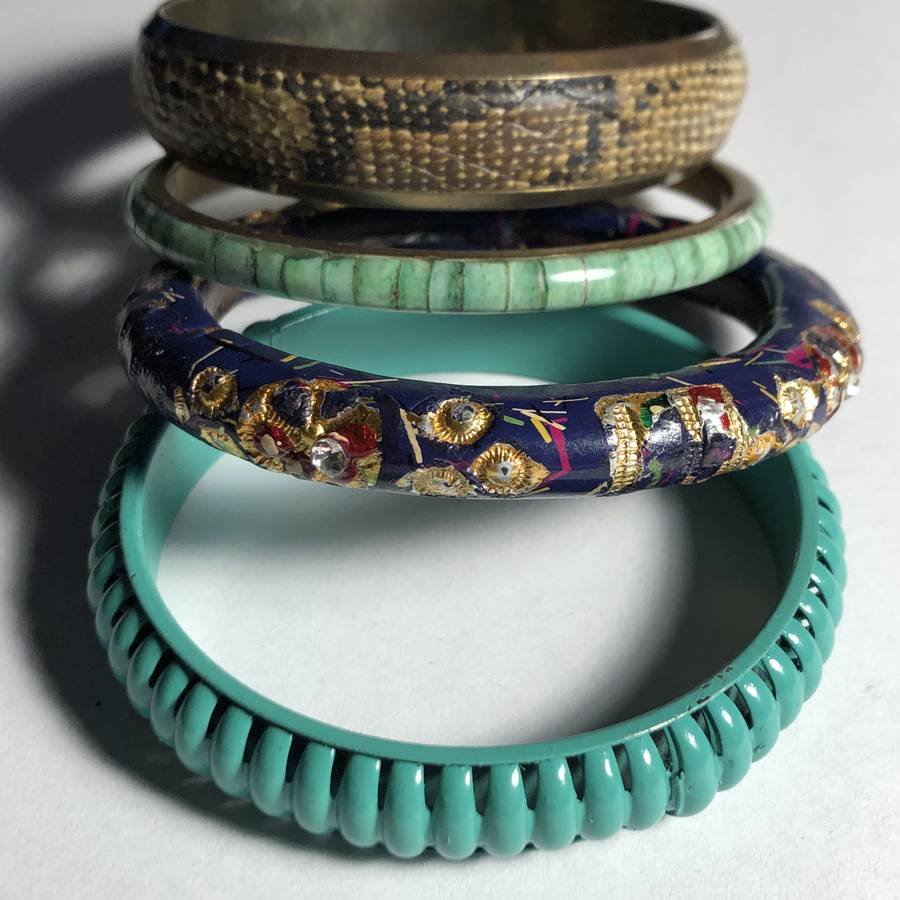 Estate Lot of 4 Bangle Bracelets as Pictured Preowned (1 of 3)