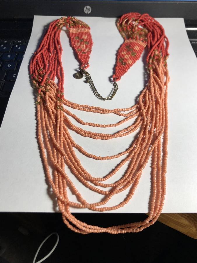 Estate Multi-Strand Coral Bead Fashion Necklace 28-30" (1 of 6)