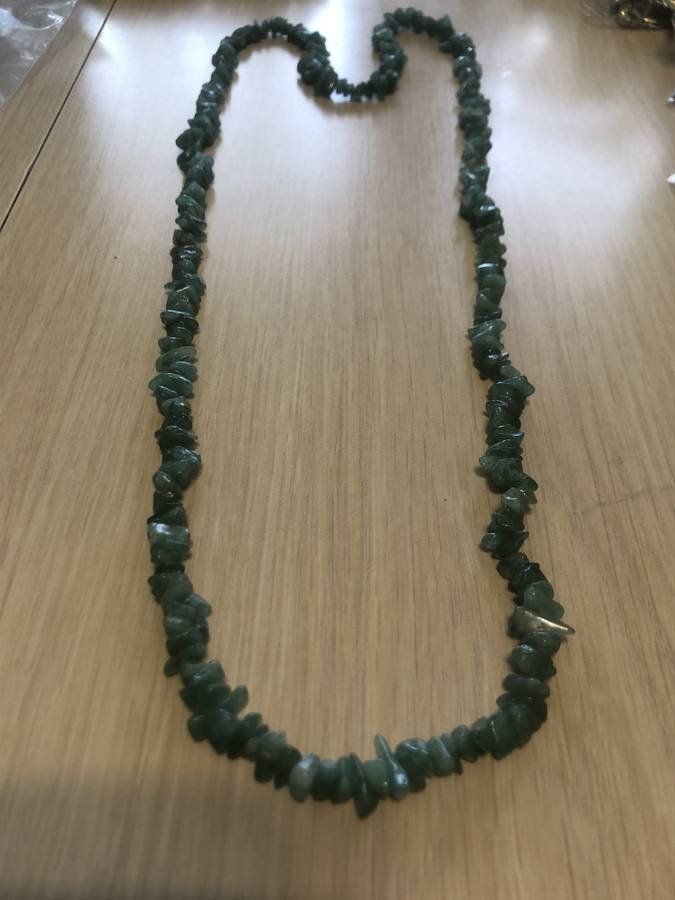 Estate 35" Jadeite Bead Fashion Necklace Preowned...: Estate 35\" Jadeite Bead Fashion Necklace Preowned as Pictured. Shipping $5.00