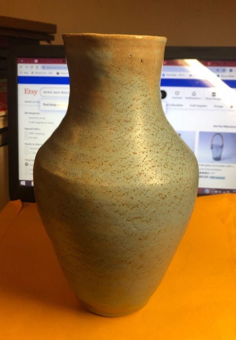 Vintage Dicker Ware Spongeware Pottery Vase... (1 of 5)