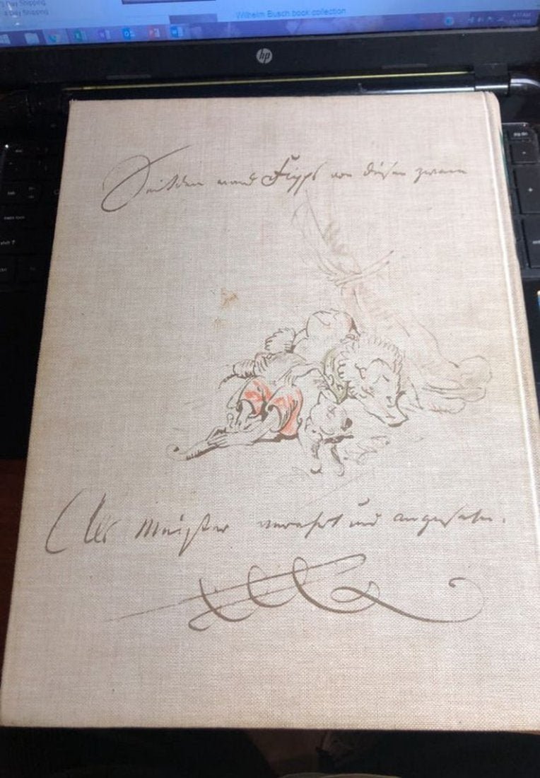 Rare Early 637-Pages German Cartoonist Sketch Master...: Rare Early 637-Pages German Cartoonist Sketch Master Wilhelm Busch all in German & Great Illustrations. No Reserve Bid & No Buyers Premium. Shipping $6.95