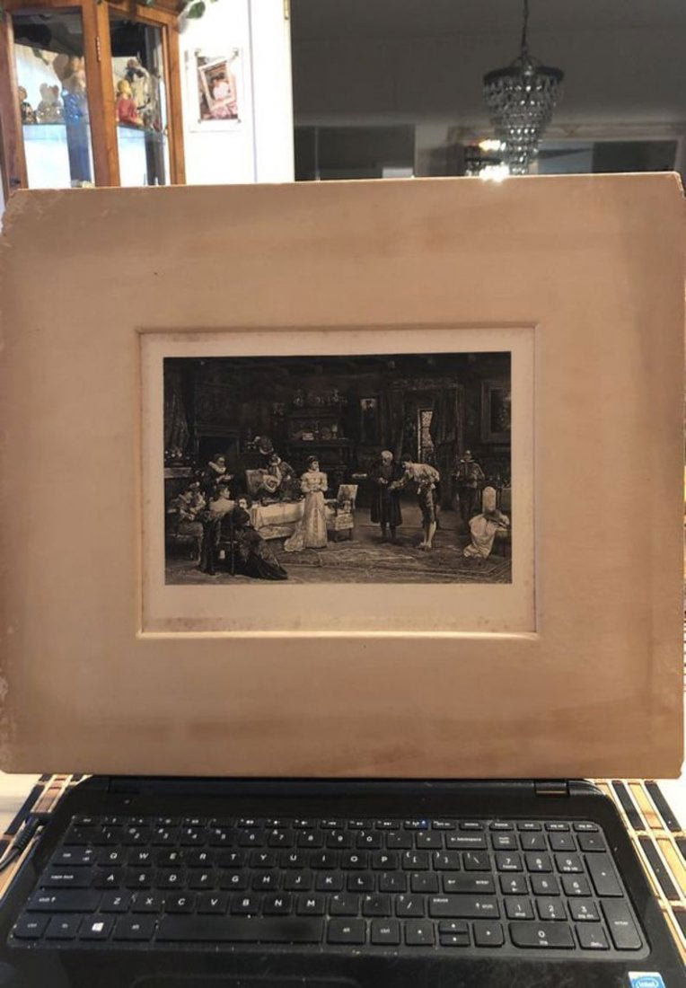 Vacslav Brozik 1879 Steel Engraved Print Depicting... (1 of 10)