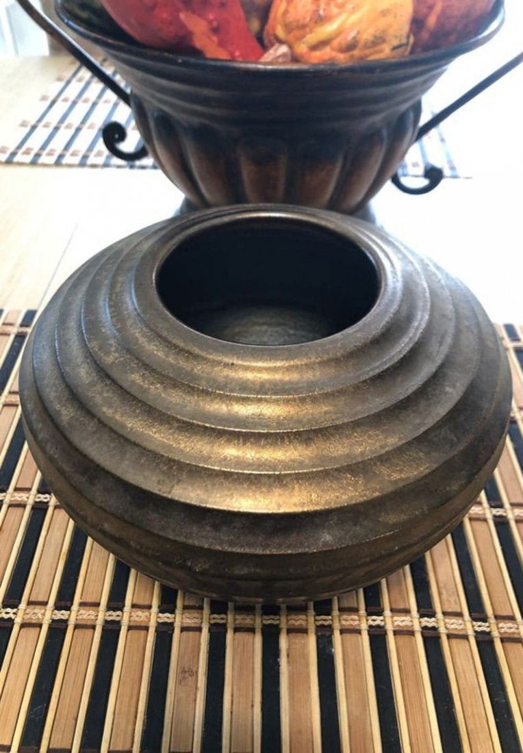 Vtg Stoneware TOYO Japanese Planter 8” Wide & 5-3/4"... (1 of 5)