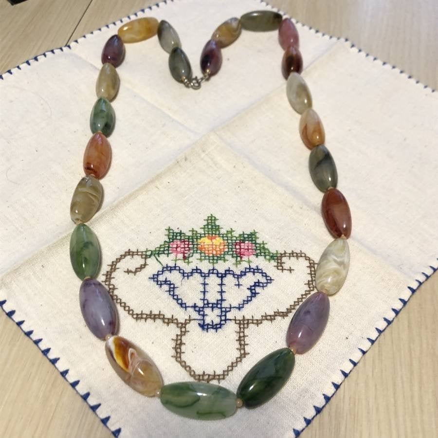 Estate 28" Composite Fashion Necklace Preowned in Good (1 of 3)