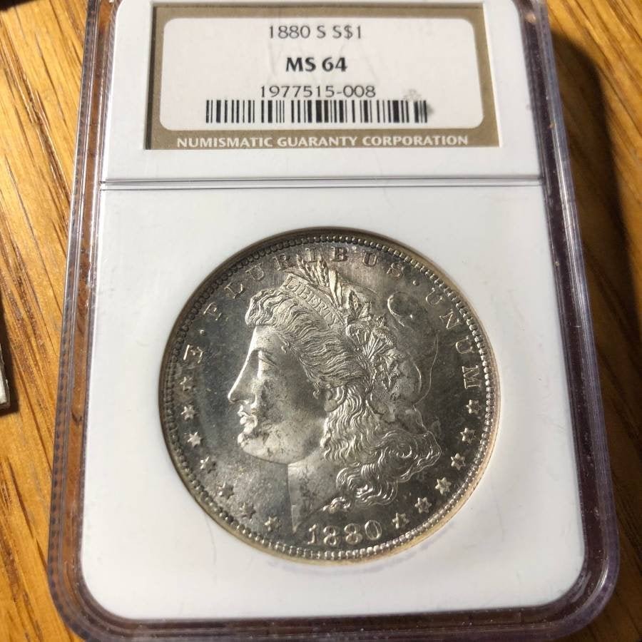 NGC CERTIFIED 1880-S MS64 MORGAN SILVER DOLLAR AS PIC'D (1 of 4)