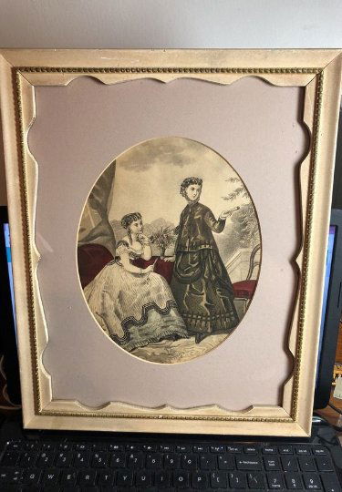 Vintage Estate Early Framed Print from an Estate.... (1 of 4)