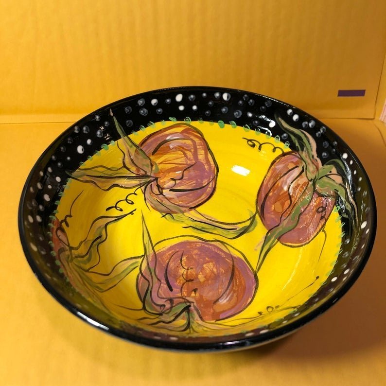 Vintage Willow Creek Hand Painted 8" Diam Serving Bowl (1 of 3)