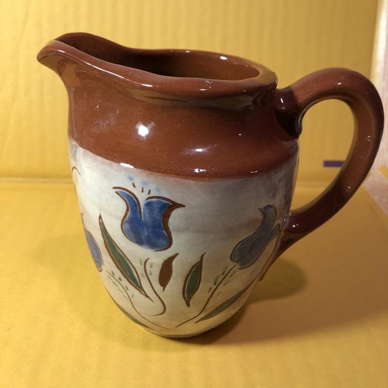 The Barnstead Redware Pottery Pitcher 1982 5-1/2" Tall (1 of 4)