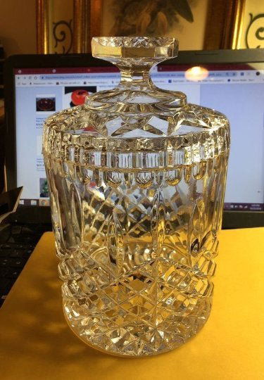 Vintage Large 9.5” Tall Lidded Pressed Glass Candy Dish (1 of 7)