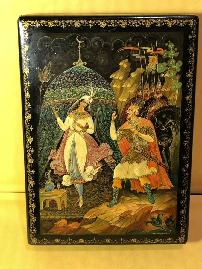 Vtg Scarce Russian Signed by Artist Hand Painted Box... (1 of 10)