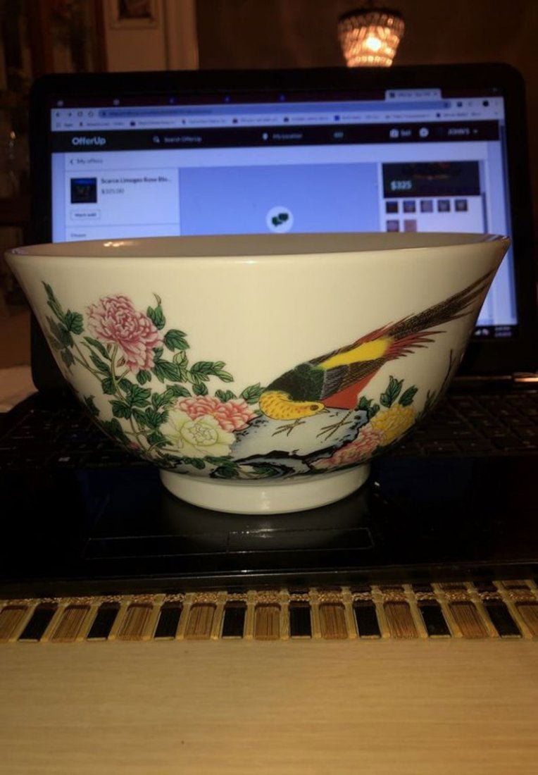 Limited Edition Lenox Asian Peacock Bowl  Vg Condition (1 of 7)