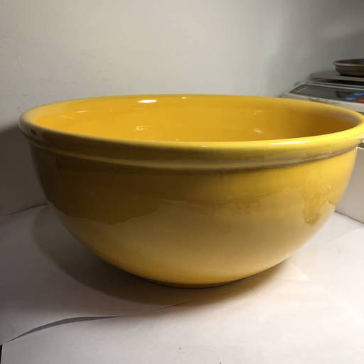 California Gaetano Pottery U.s.a. Yellow Bowl, 13" Diam