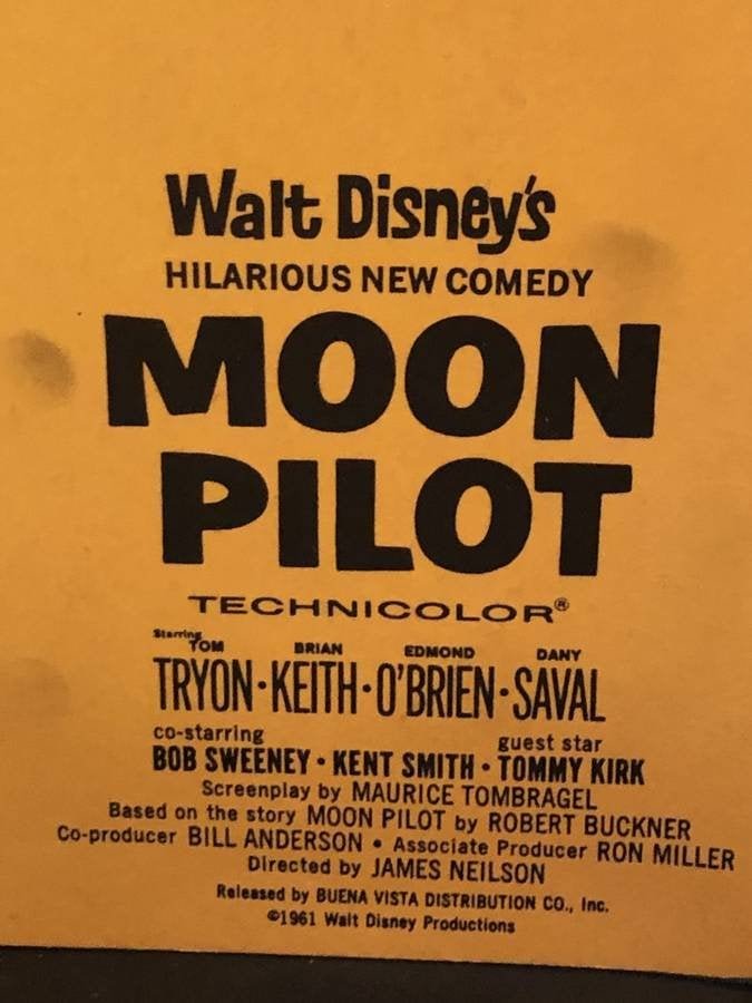 Original Vtg 1961 Walt Disneys Moon Pilot Actor/Actress (1 of 4)