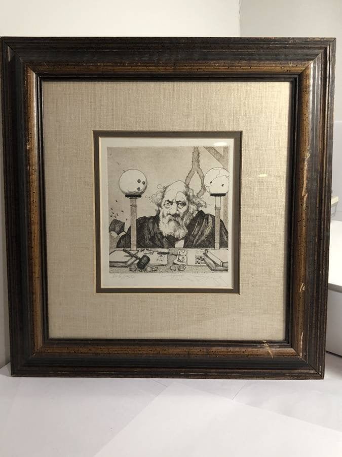 Vintage Charles Bragg Hand Signed Judge Lithograph.... (1 of 5)