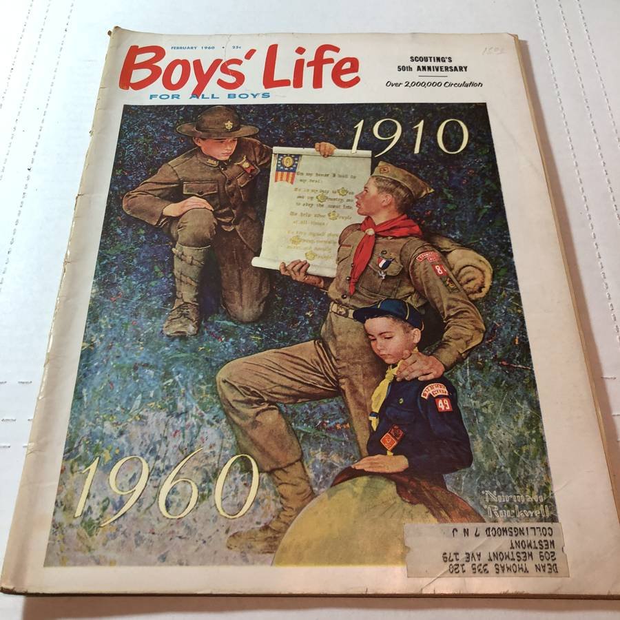 Boys Life Feb-1960 Scouting 50th Ann. Norman Rockwell..: Boys Life February 1960 Scouting 50th Anniversary with a Norman Rockwell Cover Magazine in Good Condition as Pictured. FREE DOMESTIC SHIPPING!