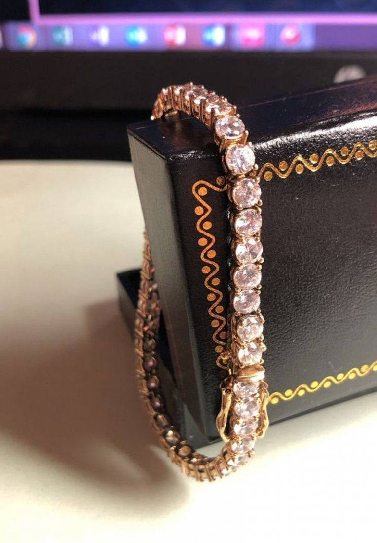 Vintage Ladies 7” Sterling Silver Tennis Bracelet... (1 of 6)