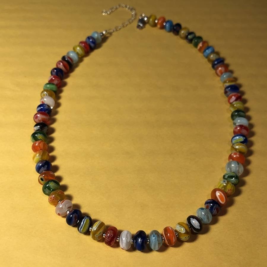 Vintage Dainty Sterling Silver Murano Glass Bead Stone (1 of 3)