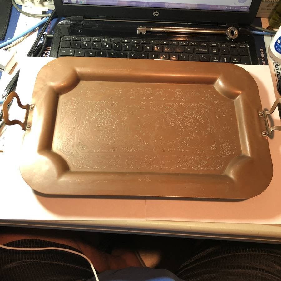 Vintage Solid Copper Dutch Milkmaid & Windmill Etched.. (1 of 7)