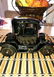 Vintage Heavy Ceramic Black Old Car with Gold Accents.. - 2