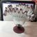 Vintage Crackled Glass Hand Blown Fluted Pedestal Bowl. - 3