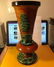 Vintage Carved Wooden Hand Painted Vase 13-1/2” Tall... - 2