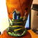 Vintage Carved Wooden Hand Painted Vase 13-1/2” Tall... - 4