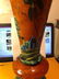 Vintage Carved Wooden Hand Painted Vase 13-1/2” Tall... - 5