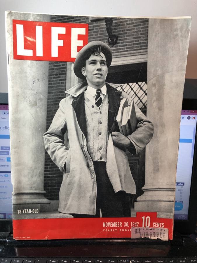 LIFE Magazine 1942 18-Year Old Edition as Pictured... (1 of 4)